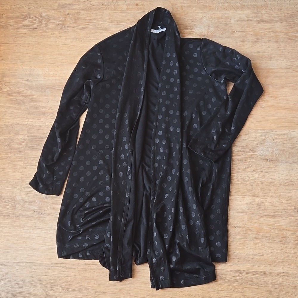 BRYN WALKER Black Polka Dot Cardigan SIZE S